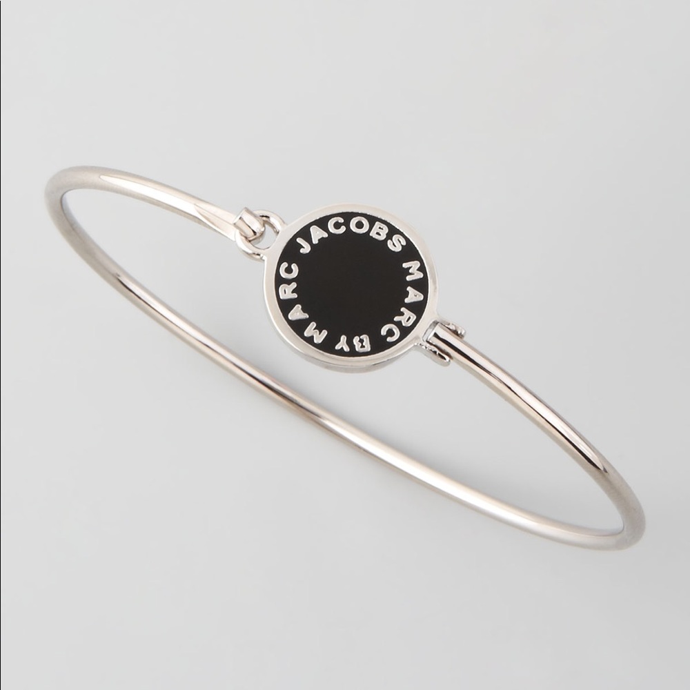 Silver Disc Logo Bangle